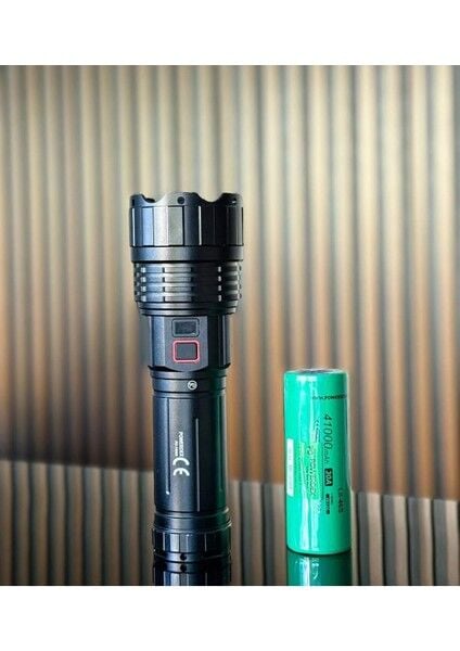 PD-16000 90W Şarjlı Avcı Feneri | 9000 Lümen | 41.000 Mah | 12 Saat Kullanım | Zoom Özellikli