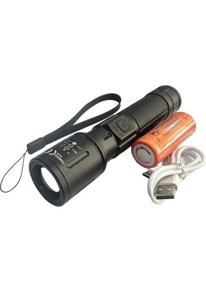 Powerdex PD-4200 10WATT Süper LED Yağmur Suyu Geçirmez Profesyonel Şarjlı El Feneri