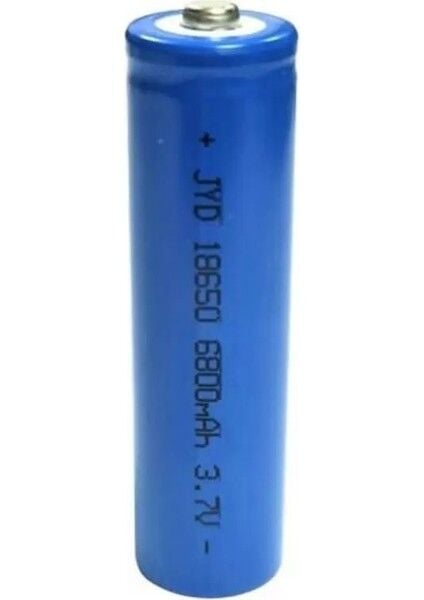 18650 Şarjlı Pil (El Feneri Pili) 3.7 Volt 6800 Mah Büyük Boy Tekli
