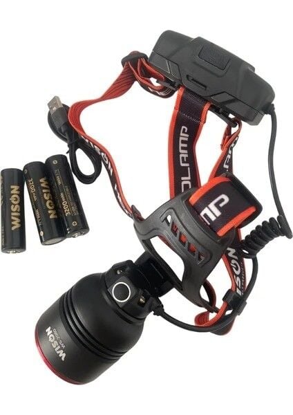 WS-2080 | 40W • 3000 Lümen • Hareket Sensörlü Profesyonel Şarjlı Kafa Lambası