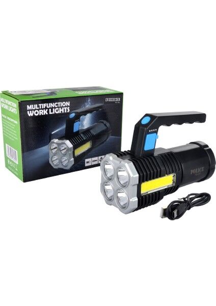 PS-353 Power+Cob Ledli Şarjlı El Feneri