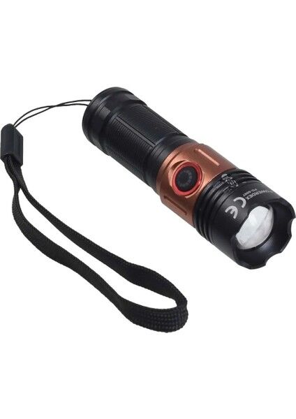 PD-5007 Profesyonel Mini El Feneri | 20W – 1000 Lümen – 1200 Mah – Zoomlu, Metal Gövde & Type-C Şarjlı