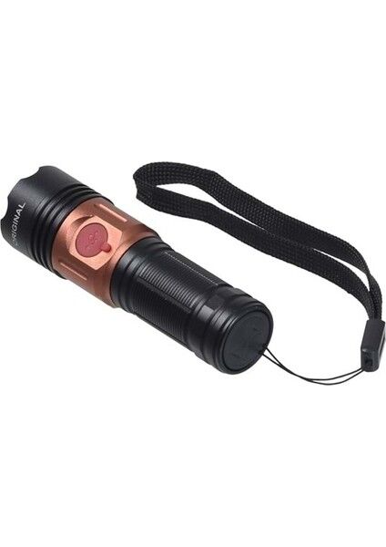 PD-5007 Profesyonel Mini El Feneri | 20W – 1000 Lümen – 1200 Mah – Zoomlu, Metal Gövde & Type-C Şarjlı