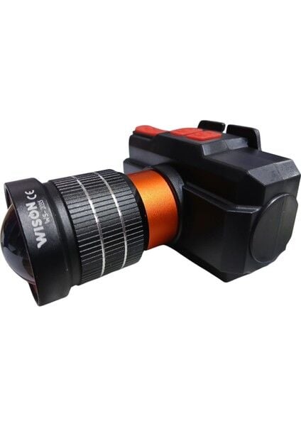 WS-2035 Profesyonel Kafa Lambası | 15W – 1500 Lümen – Zoomlu – Type-C Şarj – 3200 Mah Batarya