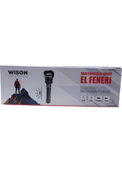 WS-5412 Profesyonel Tüfek Feneri | 20W 2000 Lümen | 11600 Mah | Zoomlu, Type-C Şarjlı