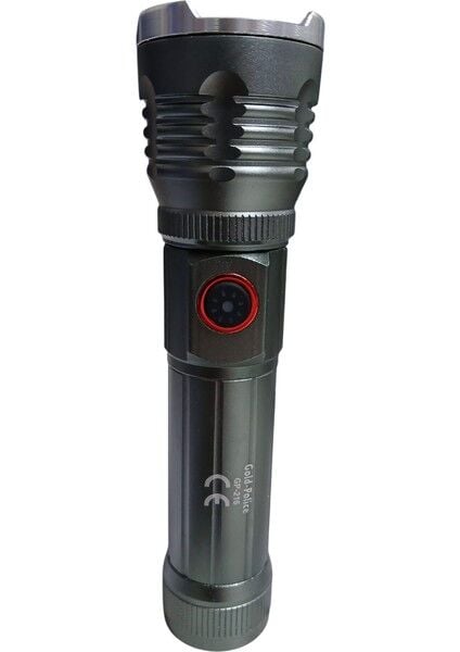 GP-216 Şarjlı El Feneri | 2000 Lümen – Tg LED – Alüminyum Gövde – Mıknatıslı – Zoom Özellikli