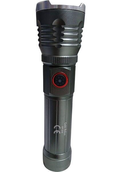 GP-216 Şarjlı El Feneri | 2000 Lümen – Tg LED – Alüminyum Gövde – Mıknatıslı – Zoom Özellikli