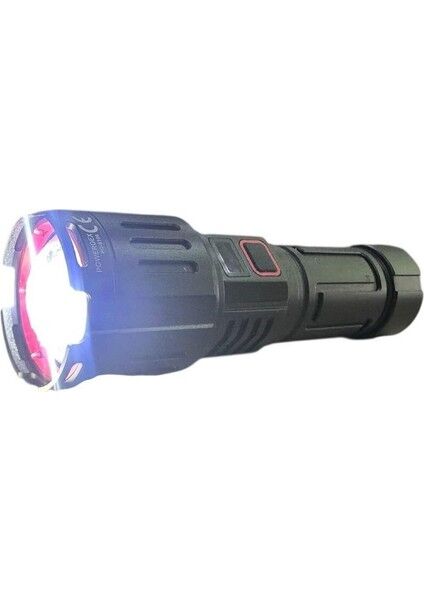 Powerdex PD-9100 Profesyonel El Feneri | 30W 2800 Lümen | 8800 Mah, Zoomlu, Metal Gövde, Type-C Şarjlı