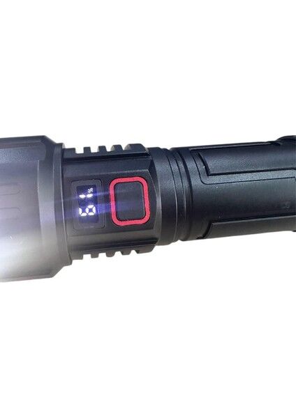 Powerdex PD-9100 Profesyonel El Feneri | 30W 2800 Lümen | 8800 Mah, Zoomlu, Metal Gövde, Type-C Şarjlı