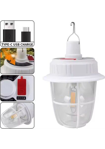 WS-2002 Güneş ile Şarj Edilebilir Kamp Lambası