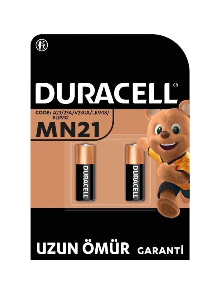 Mn21 Alkalin Pil 12v (A23 / 23A / V23GA / LRV08 / 8LR932) 2'li Paket