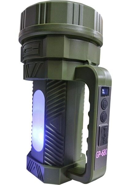 GP-680 Şarjlı El Feneri | 100W Projektör – 7 Mod – 2000MAH – Powerbank Özelliği