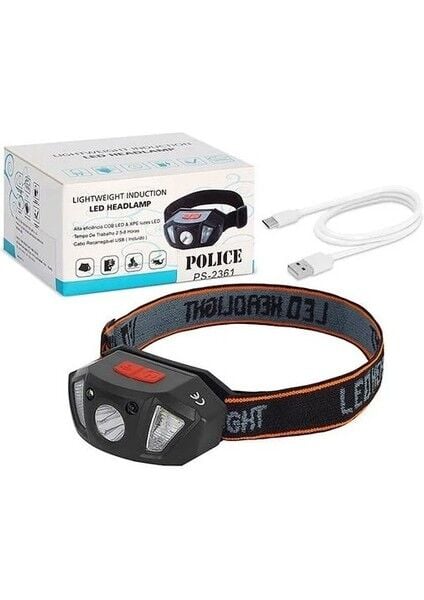 Polıce PS-2361 Sensörlü Şarjlı Kafa Lambası
