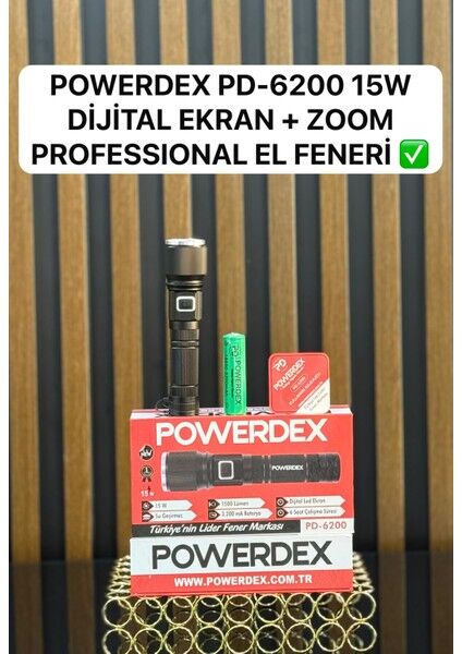 6200 15W 1500 Lümen El Feneri