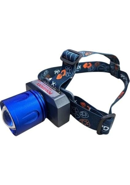 PD-2072 Profesyonel Kafa Lambası | 15W 1500 Lümen | Sensörlü, Zoomlu, Metal Kafa, Type-C Şarjlı