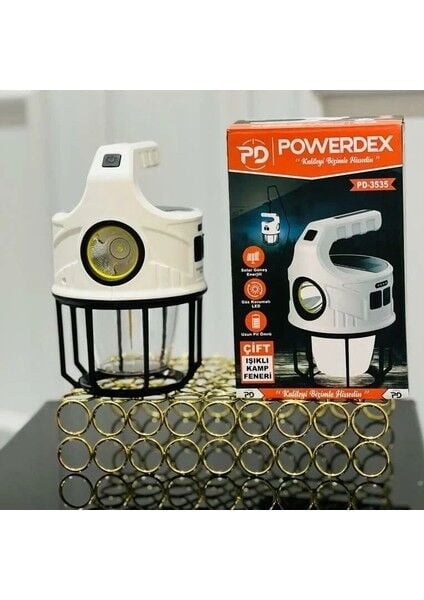 PD-3535 Çift Işıklı Solar Şarjlı Kamp Lambası