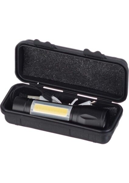 PD-5568 Plus | Cob LED Mini USB Şarjlı El Feneri – Metal Gövde