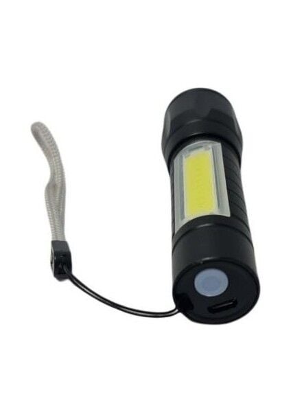 PD-5568 Plus | Cob LED Mini USB Şarjlı El Feneri – Metal Gövde