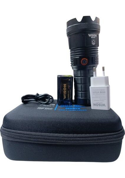 WS-815 Profesyonel El Feneri | 50W – 4500 Lümen – 12000 Mah – Powerbank Özellikli