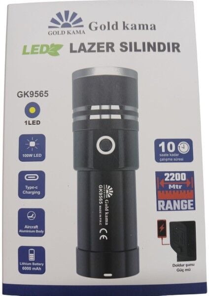 Profesyonel Lazerli El Feneri GK-9565