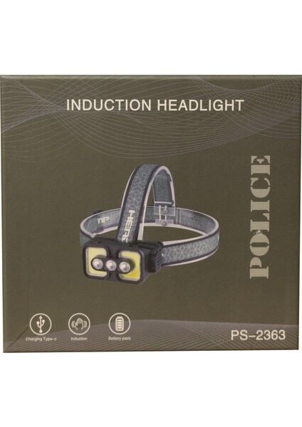 Polıce PS-2363 Üç Renk Işıklı,şarjlı, Sensörlü Kafa Feneri