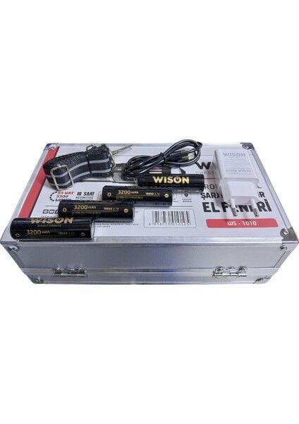 1010 Profesyonel El Feneri | 55W – 5500 Lümen – 13.200 Mah – Zoom Özellikli – Metal Gövde – Type-C Şarjlı