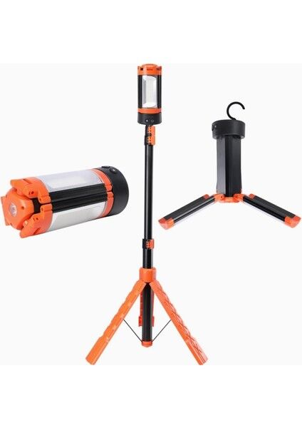 WS-623 Çok Amaçlı Ayaklı Döner Başlıklı Tripod Aydınlatma | 3500 Lümen – 5 Mod – Powerbank – Su Geçirmez