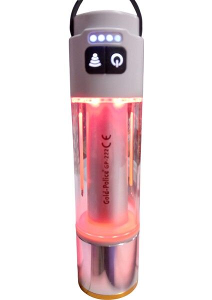 GP-222 Çok Fonksiyonlu Kamp Lambası | 1000 Lümen – Cam Gövde & Metal Baş – Type-C