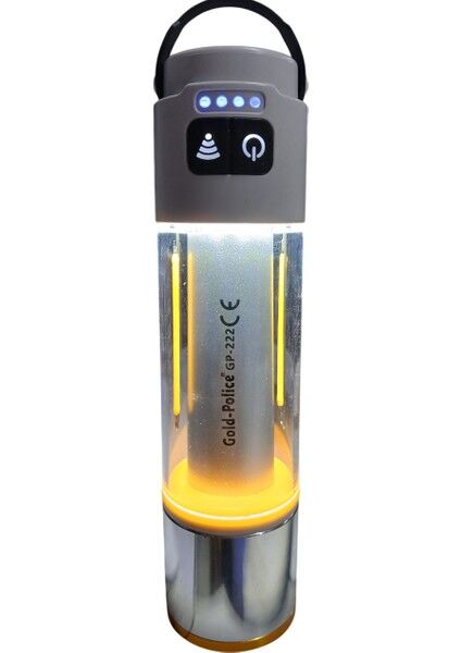 GP-222 Çok Fonksiyonlu Kamp Lambası | 1000 Lümen – Cam Gövde & Metal Baş – Type-C