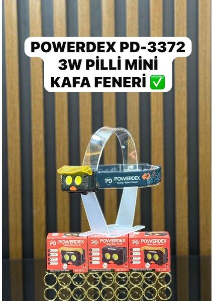 PD-3372 Pilli Kafa Lambası | 3W – 300 Lümen – 3 Mod – Hafif & Ayarlanabilir Bandlı