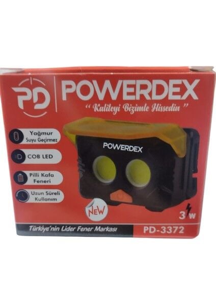 PD-3372 Pilli Kafa Lambası | 3W – 300 Lümen – 3 Mod – Hafif & Ayarlanabilir Bandlı