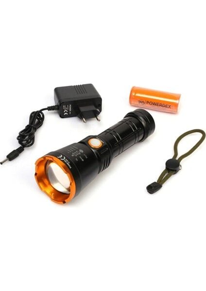 Pd-6682 1000 Lümen 15 Watt Profesyonel Şarjlı El Feneri