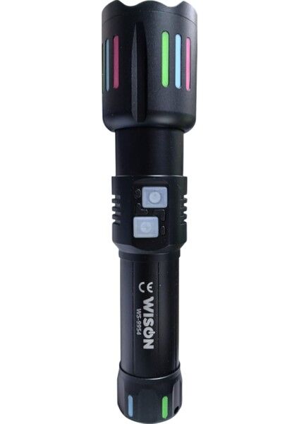 9954 Profesyonel El Feneri + Yeşil Lazer | 25W – 2500 Lümen – 5800 Mah Batarya – 2000 Metre Menzil – Metal Gövde