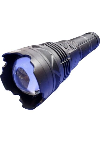 150W Ultra Güçlü Şarjlı LED El Feneri | 15.000 Lümen – 30.400 Mah Batarya V Yedek Pil – 2 Km Menzil – 4 Mod – Powerbank & Suya Dayanıklı – Çantalı