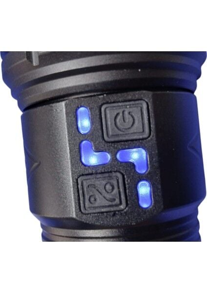 150W Ultra Güçlü Şarjlı LED El Feneri | 15.000 Lümen – 30.400 Mah Batarya V Yedek Pil – 2 Km Menzil – 4 Mod – Powerbank & Suya Dayanıklı – Çantalı