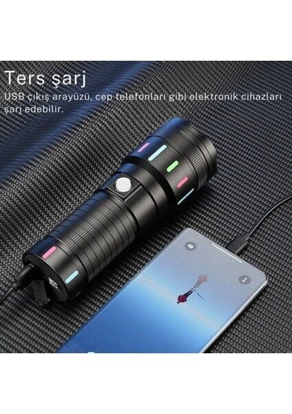 Adveha Va-1401 Profesyonel El Feneri 75w Led 1000 Lümen 500m Aydınlatma