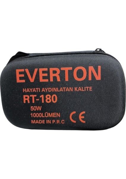 RT-180 El Feneri - 50W Güç - 1000 Lümen - Suya Toza Darbeye Dayanıklı Alüminyum Gövde - Şık Taşıma Çantalı