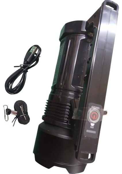 GK-6766 Uzun Mesafeli LED El Feneri | 20W – 2000 Lümen – Zoomlu – Type-C Şarjlı