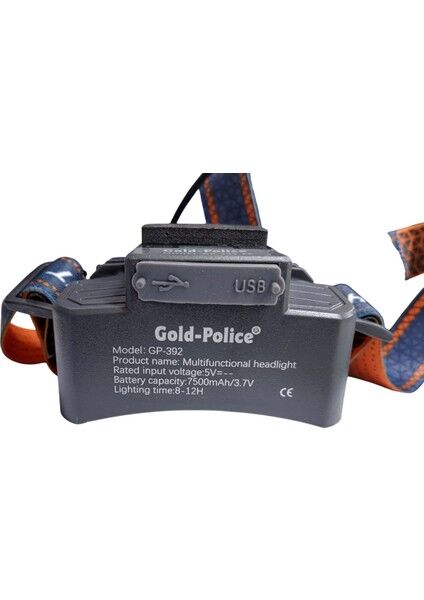 GP-392 Şarjlı Kafa Lambası | 2000 Lümen – 3 Mod – Zoom – Ayarlanabilir