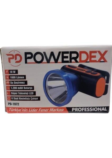 PD-1972 Profesyonel Kafa Lambası | 10W – 1000 Lümen – 1200 Mah – Nokta LED Teknolojisi – Type-C Şarjlı