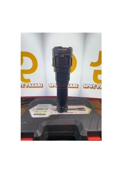 WS-12800 Profesyonel El Feneri | 80W – 8000 Lümen – 24000 Mah – Powerbank Özellikli – Zoomlu – Type-C Şarj – Metal Kasa