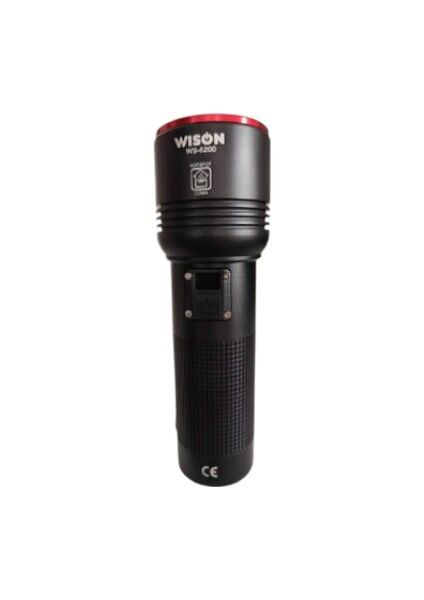WS-6200 Profesyonel El Feneri | 40W – 4000 Lümen – 6800 Mah – Zoomlu – Type-C Şarj – Dijital Göstergeli – Metal Kasa