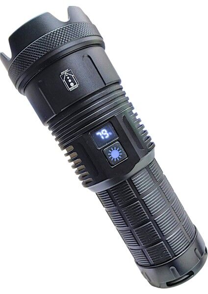 GP-291 Şarjlı El Feneri – 20W Lazer LED – 20000 Lümen – 1000M Menzil – 10000 Mah Batarya – Powerbank Özellikli – Zoom ve 5 Mod