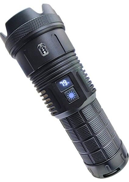 GP-291 Şarjlı El Feneri – 20W Lazer LED – 20000 Lümen – 1000M Menzil – 10000 Mah Batarya – Powerbank Özellikli – Zoom ve 5 Mod