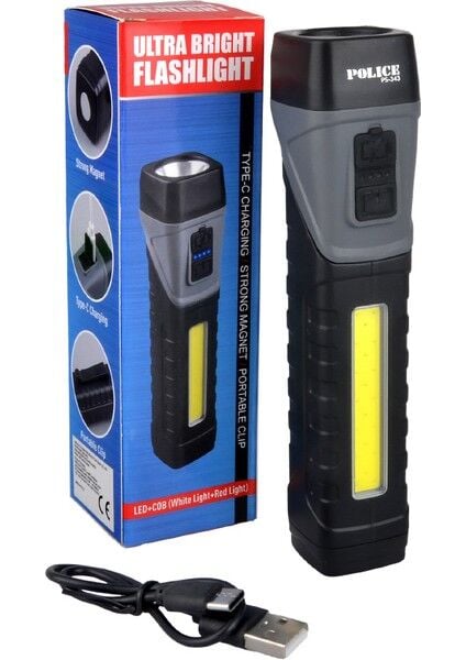 PS-343 Power Cob Ledli Şarjlı El Feneri