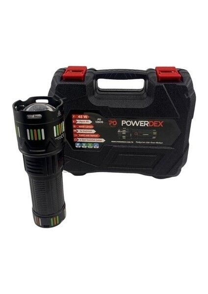 PD-12800 Profesyonel El Feneri | 45W – 4500 Lümen – 12.800 Mah – Su Geçirmez – Zoom