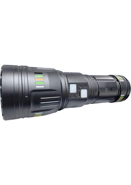 100W Lazer Etkili El Feneri - Şarjlı, Uzun Menzilli ve Güçlü Avcı Feneri