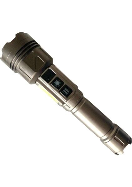 GP-282 Profesyonel Şarjlı El Feneri | 100W – 11 Mod – Zoom – Type-C Şarj
