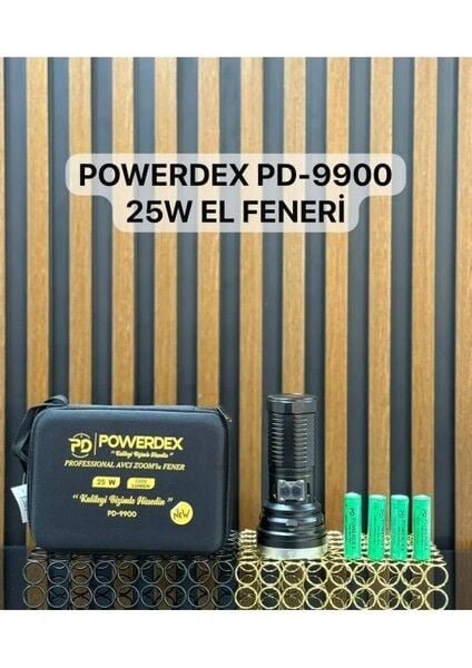 PD-9900 | 25W • 3200 Lümen • Şarjlı Profesyonel El Feneri