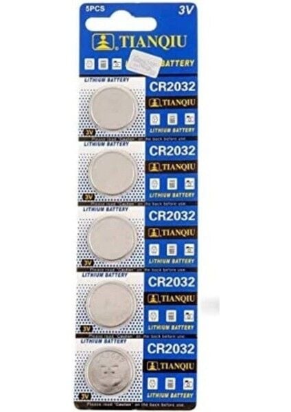 Tıanqıu Lityum 3V Pil - Cihazı Baskül Tartı Bios Anakart Pili CR2032 5'li Paket